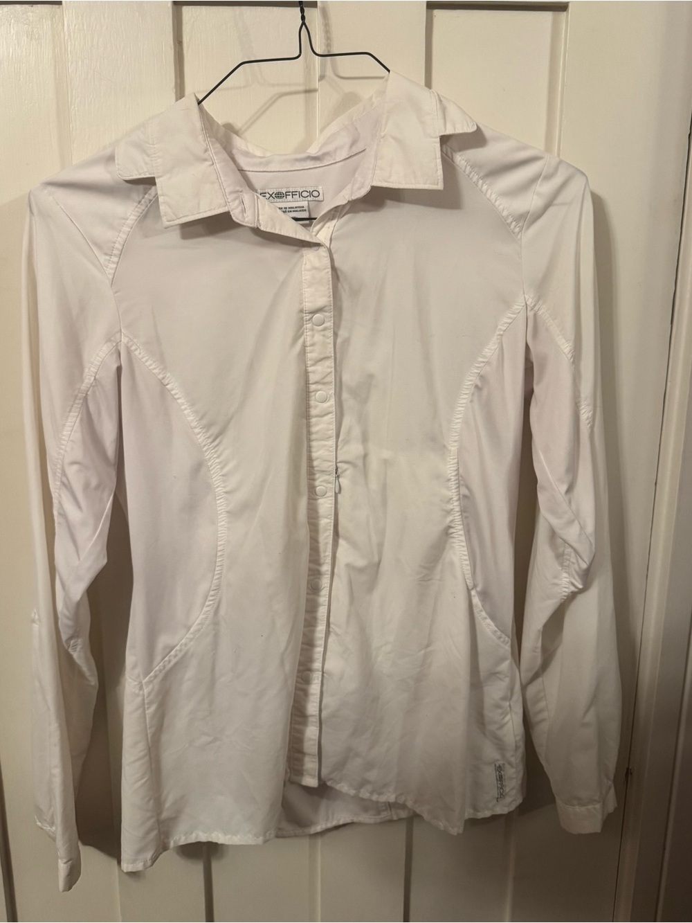 Exofficio Women's White Button-Down Travel Shirt